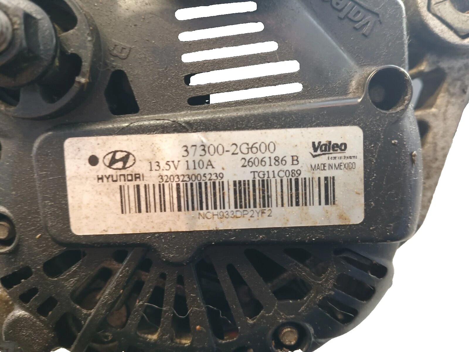 2012 HYUNDAI SANTA FE 4 CYL 2.4 ALTERNATOR OEM VALEO - Image 7