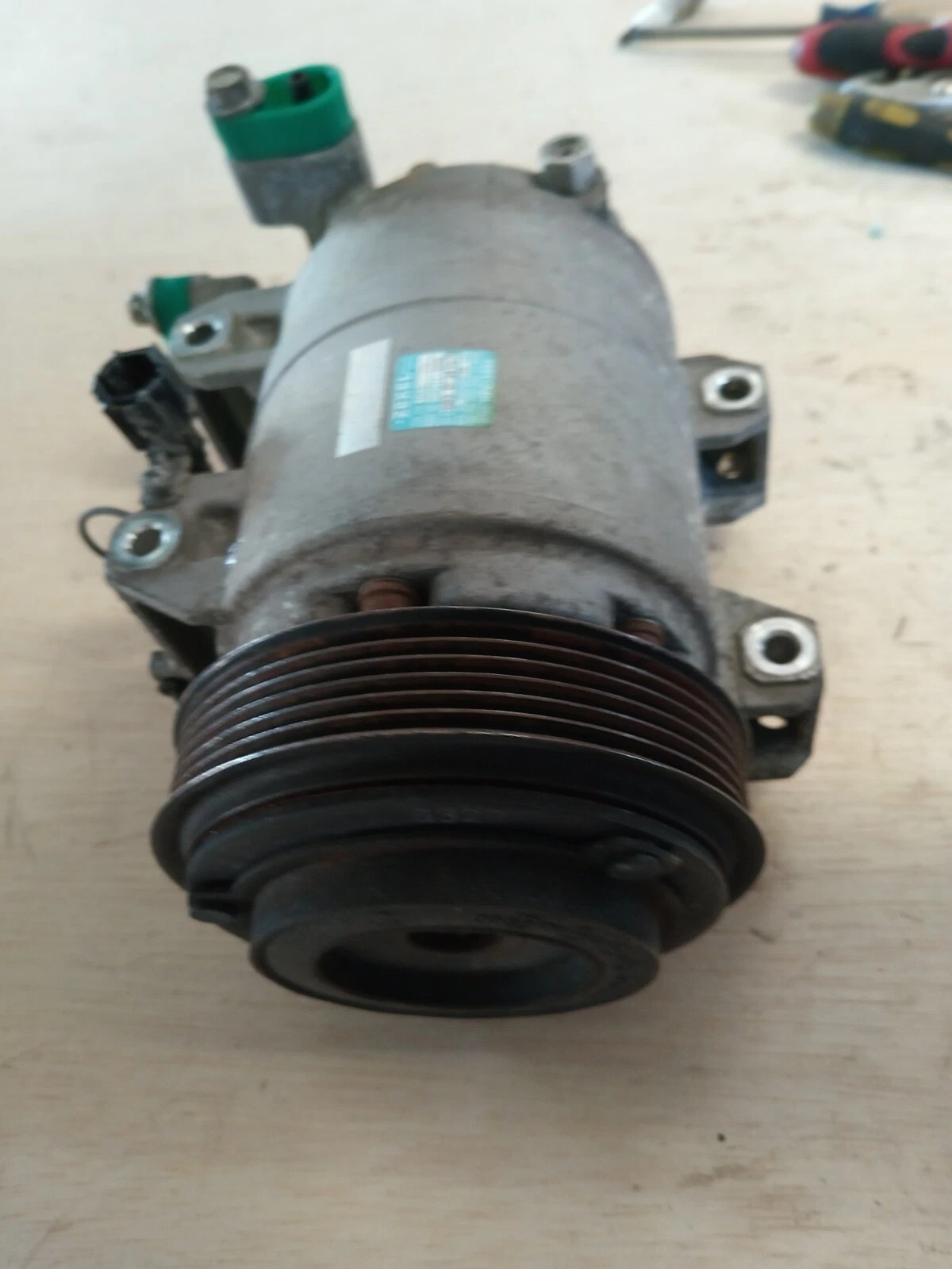 2006 NISSAN ALTIMA 2.5L S AC COMPRESSOR WITH CLWTCH ZEXZEL N. 683BF 347578 - Image 4